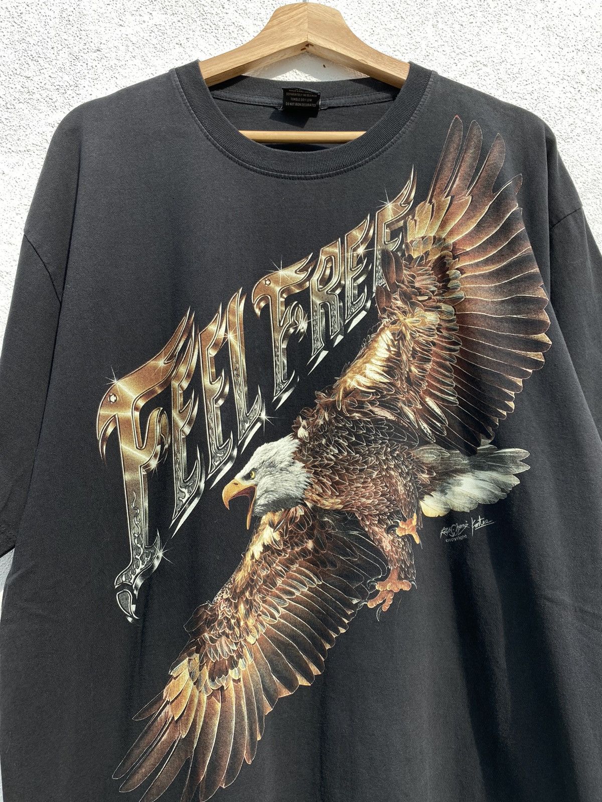 Vintage Big Print Double Sided Eagle Harley Size US XL / EU 56 / 4 - 1 Thumbnail