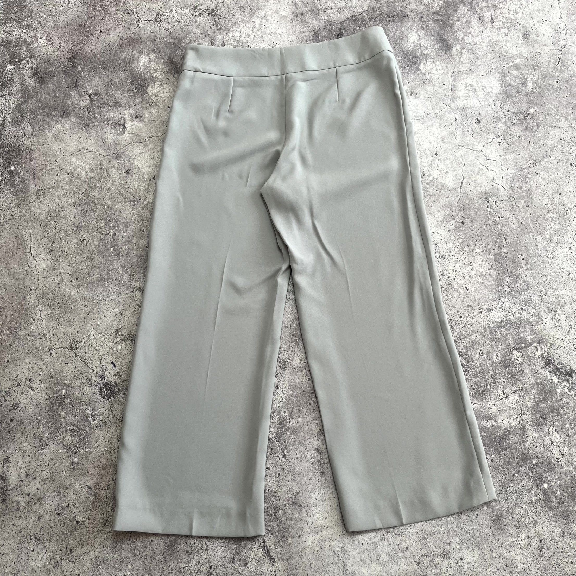 Armani Collezioni Armani Collezioni Gray Straight Wide Leg Pants Size EU 46 Size 32" / US 10 / IT 46 - 9 Thumbnail