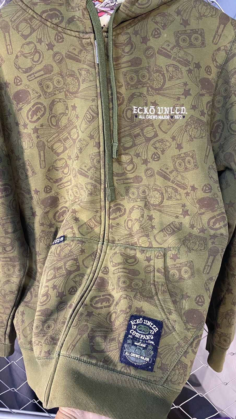 Ecko Unltd. VINTAGE y2k ECKO UNLTD HOODIE REVERSIBLE AOP MEDIUM Size US M / EU 48-50 / 2 - 9 Thumbnail