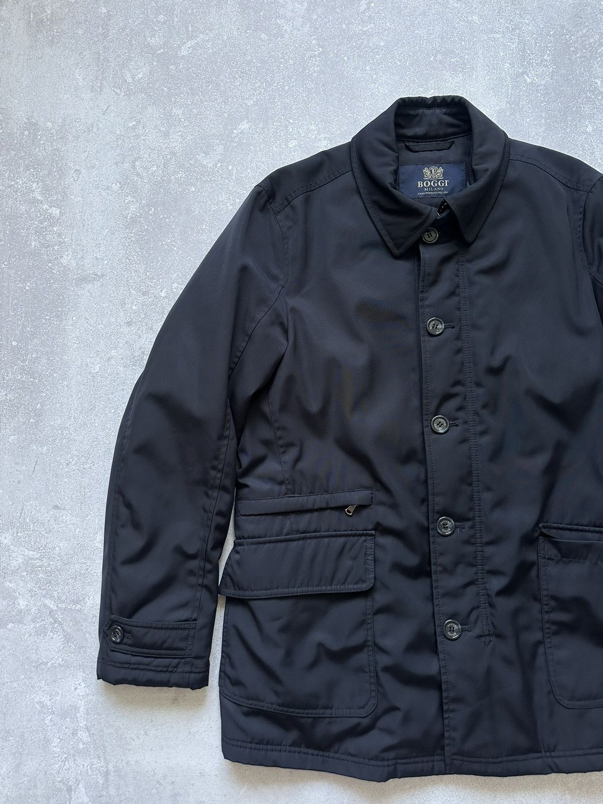 Boggi × Designer Boggi Milano Blue Button Down Coat Jacket Size 48 Size US M / EU 48-50 / 2 - 3 Thumbnail