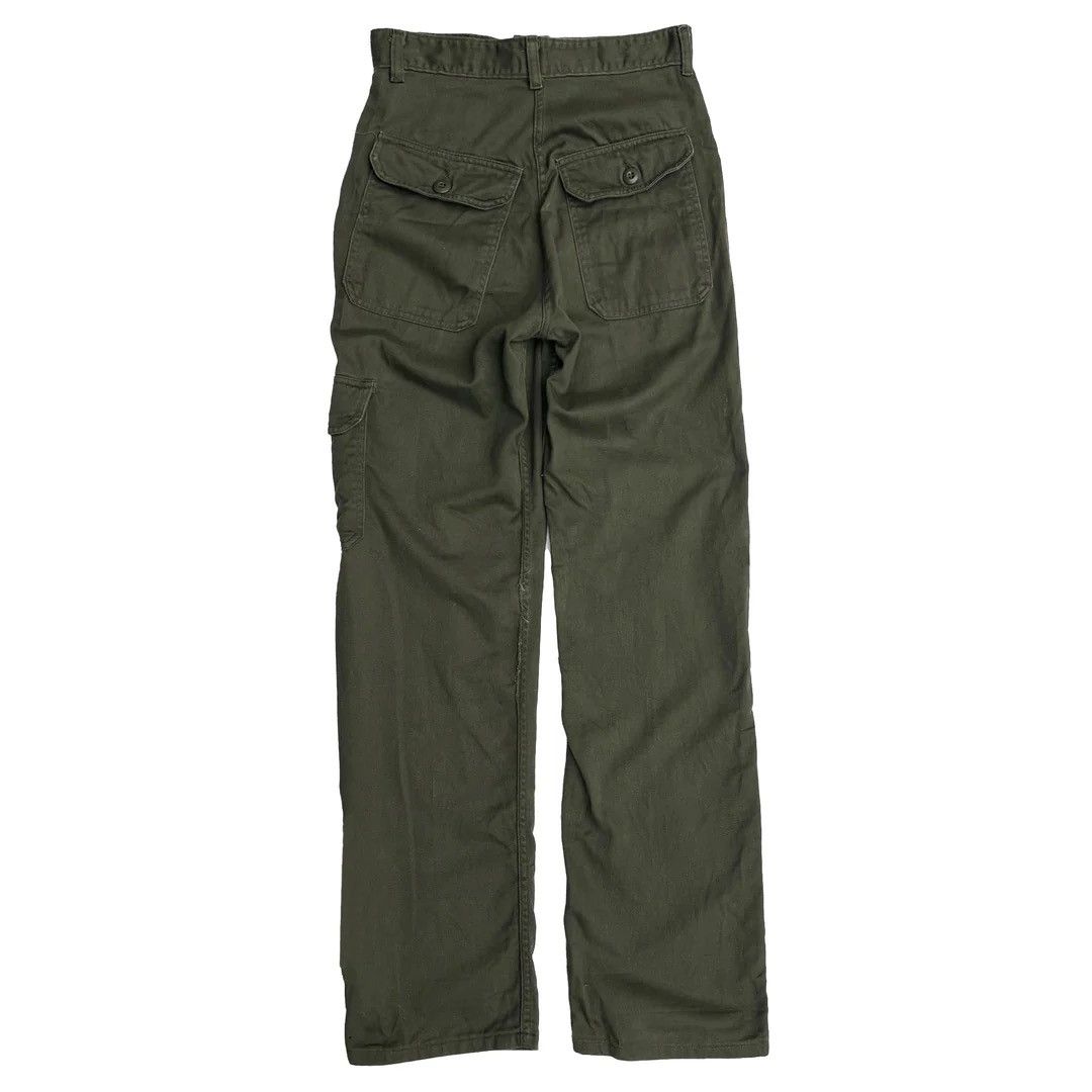 Vintage US Army 1970 70s Vintage OG 107 W28 L32 USA Fatigue Trousers Size US 28 / EU 44 - 2 Thumbnail