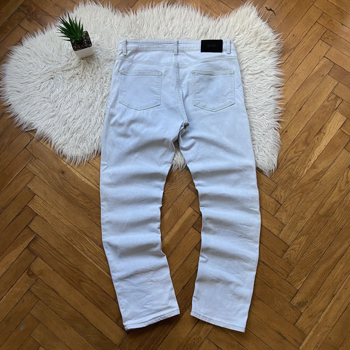 Designer 📌 Crazy Peso Y2K Big Print Denim Pants Size US 30 / EU 46 - 12 Thumbnail