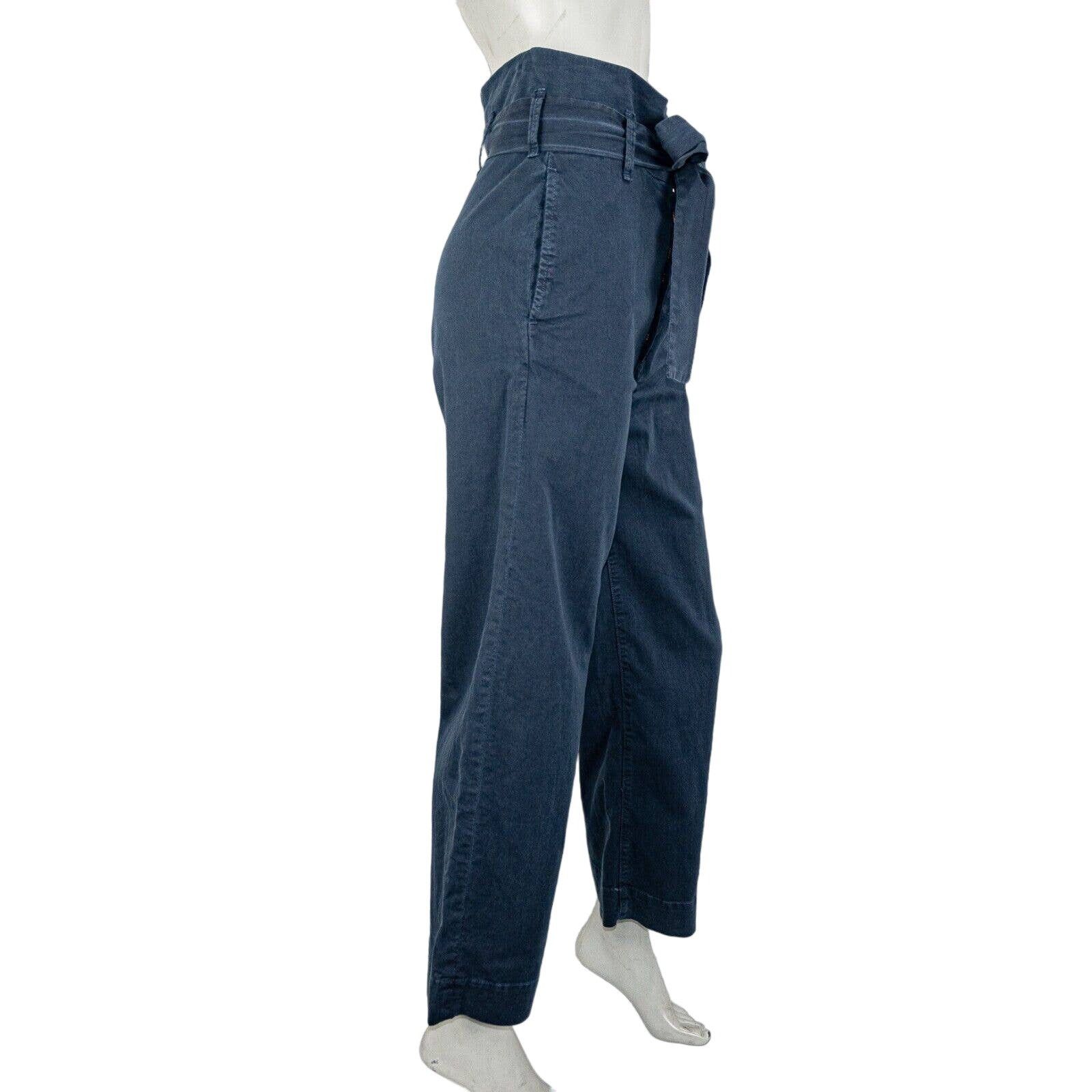 MOTHER MOTHER Denim Paperbag Greaser Ankle Pants Navy Blue Sz 25 Size 25" / US 0 / IT 36 - 7 Thumbnail