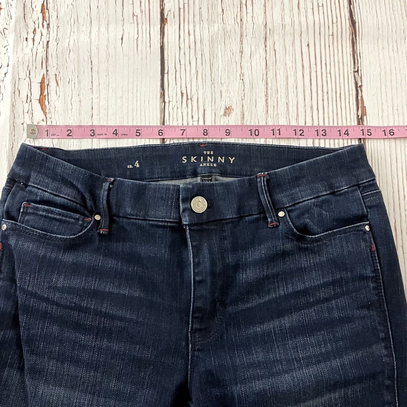 White House Black Market White House Black Market The Skinny Ankle Jeans Women's 4 Blue Denim Medium Wash Stretch Size 27" / US 4 / IT 40 - 6 Thumbnail