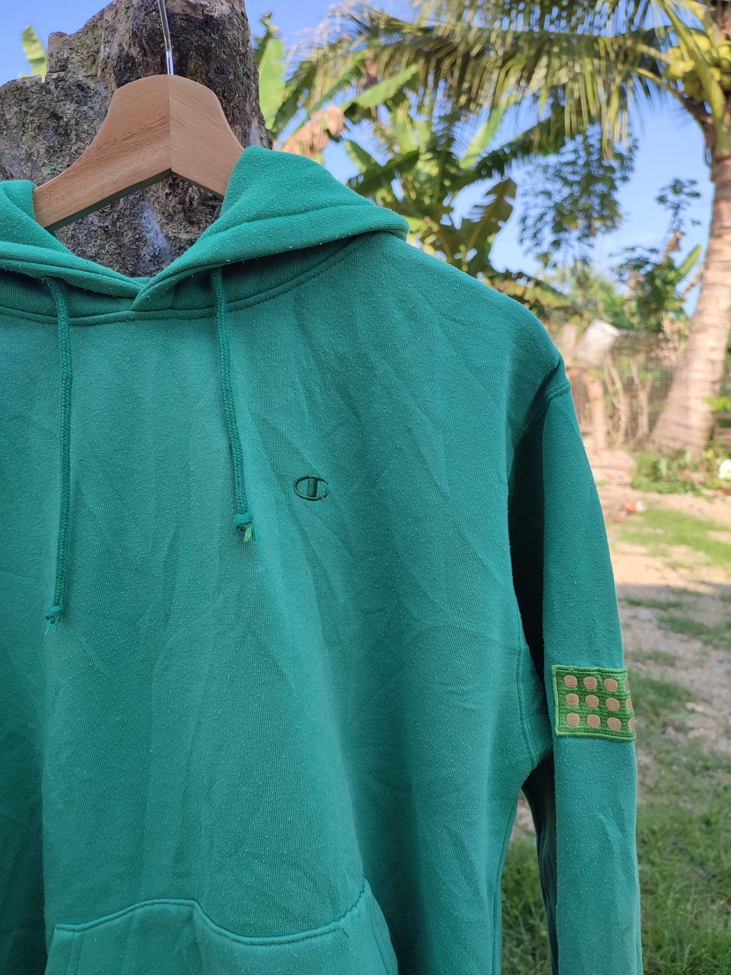 Champion Vintage Champion Green Hoodie Patch Size US L / EU 52-54 / 3 - 5 Thumbnail