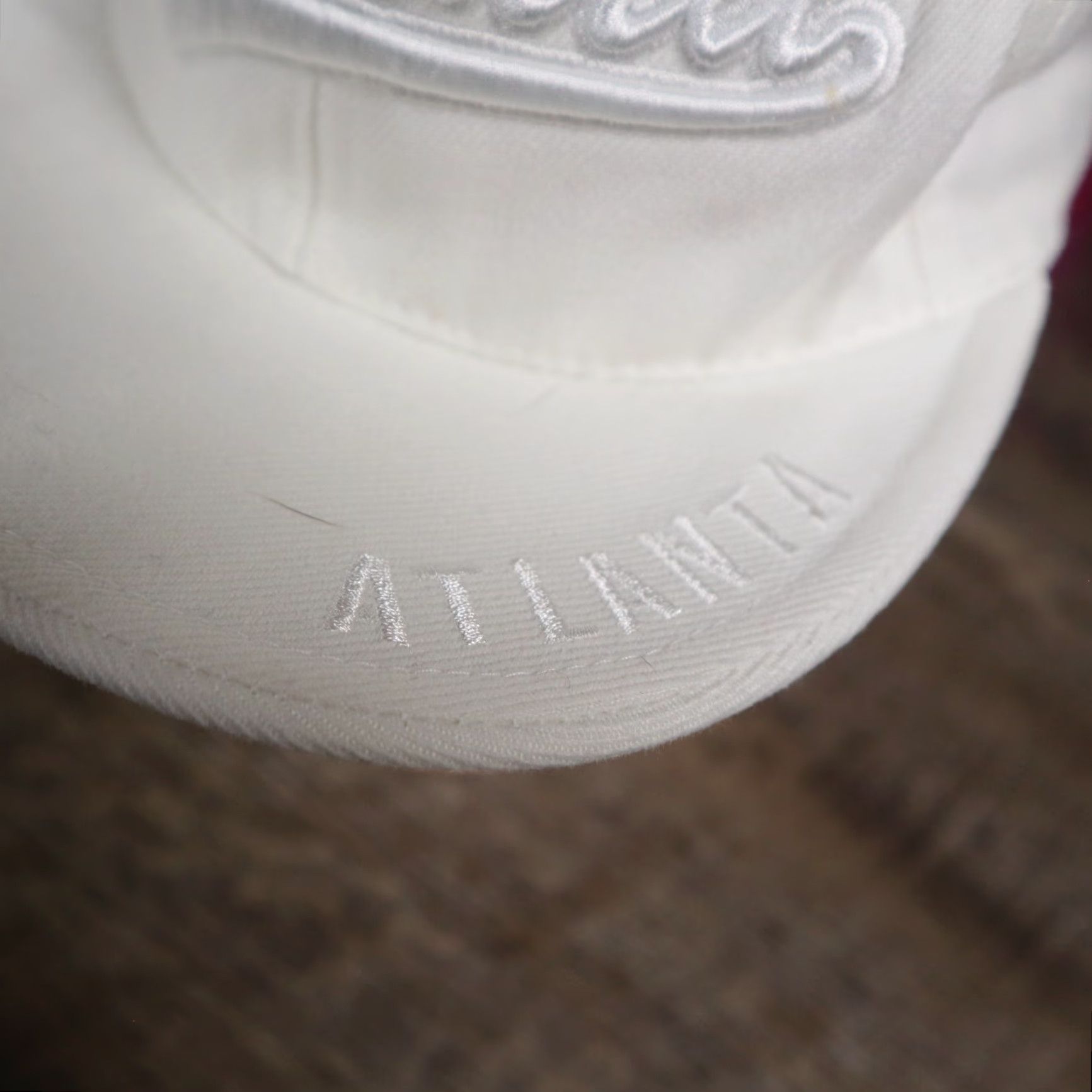 Vintage VINTAGE White Snapback Hat Cap Atlanta Adjustable Mens Size ONE SIZE - 3 Thumbnail