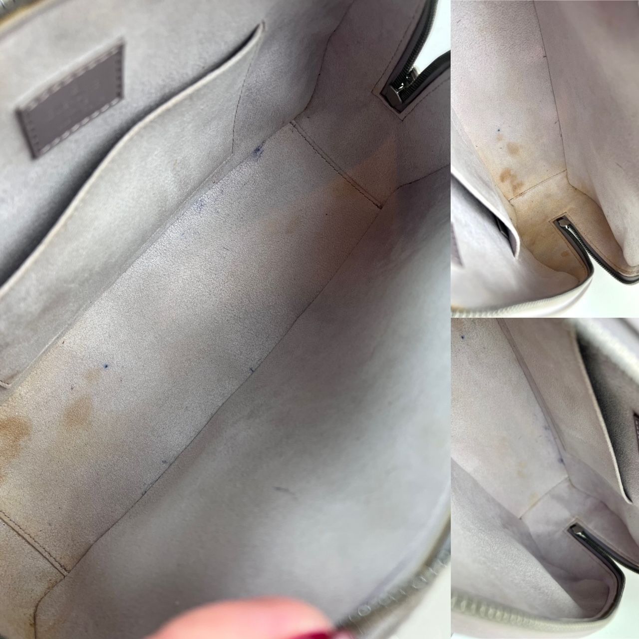 Louis Vuitton LOUIS VUITTON Epi Jasmin Grey Leather Hand Bag Size ONE SIZE - 4 Thumbnail