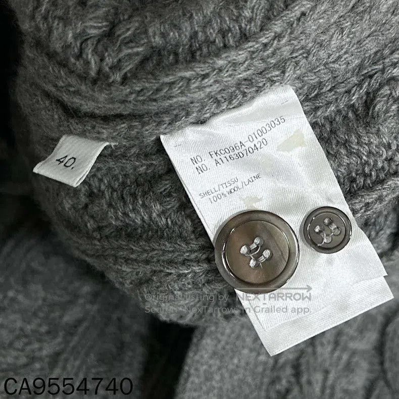 Thom Browne Thom Browne Gray Knitted Cardigan Size US XXS / EU 40 - 6 Thumbnail