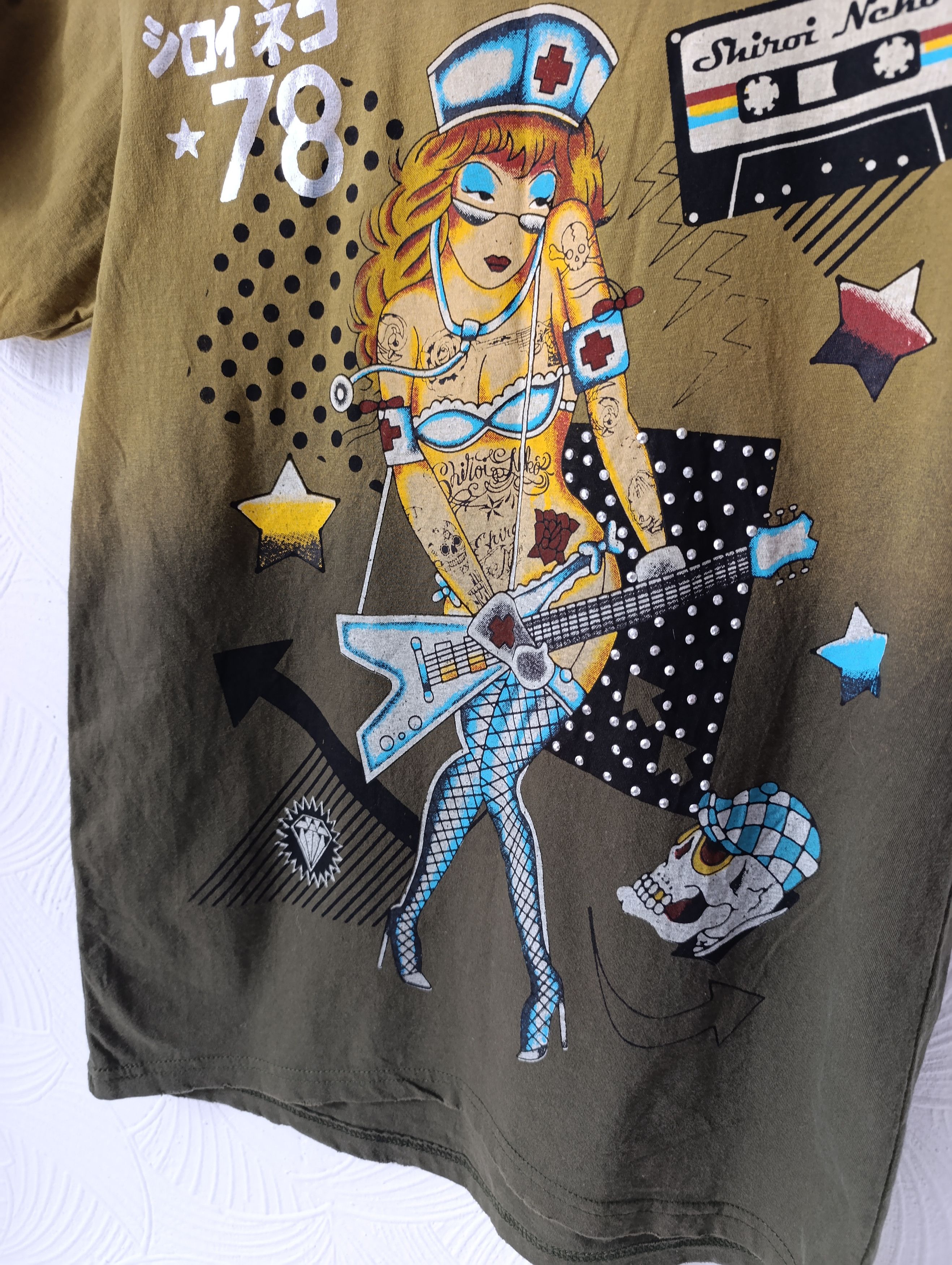 Japanese Brand T-SHIRT SHIROI NEKO BRAUN ROCKING NURSE JAPANESE BRAND Size US S / EU 44-46 / 1 - 4 Thumbnail