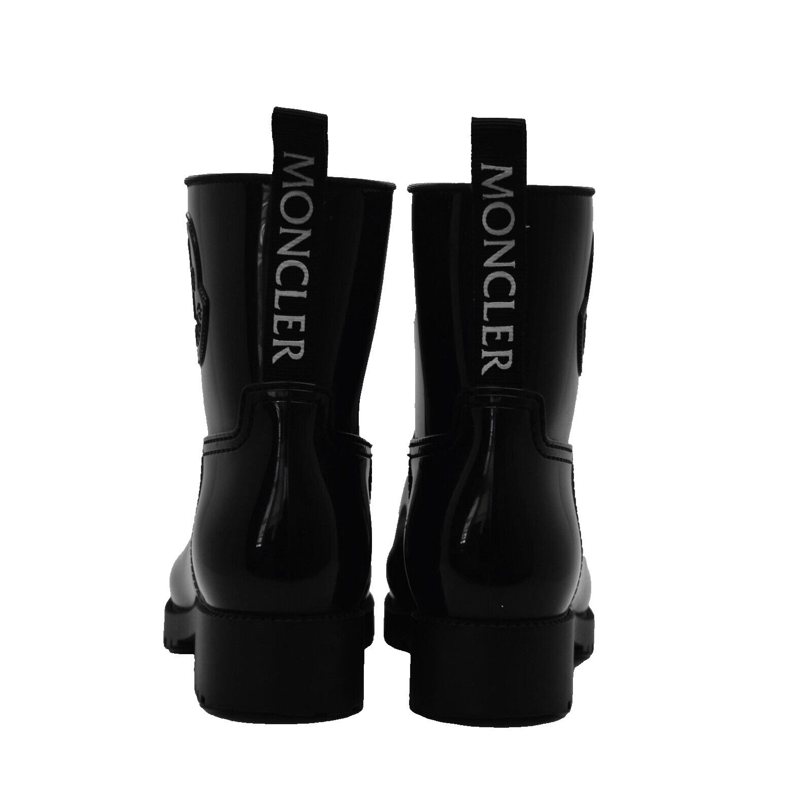 Moncler MONCLER Black PVC-Rubber Logo Waterproof Rain Boots Shoes 35 Size US 5 / IT 35 - 7 Thumbnail