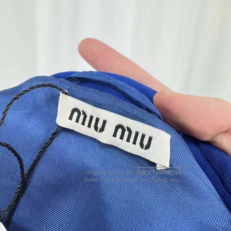 Miu Miu Miu Miu Embroidered Blue Wool Jacket . Size M / US 6-8 / IT 42-44 - 5 Thumbnail