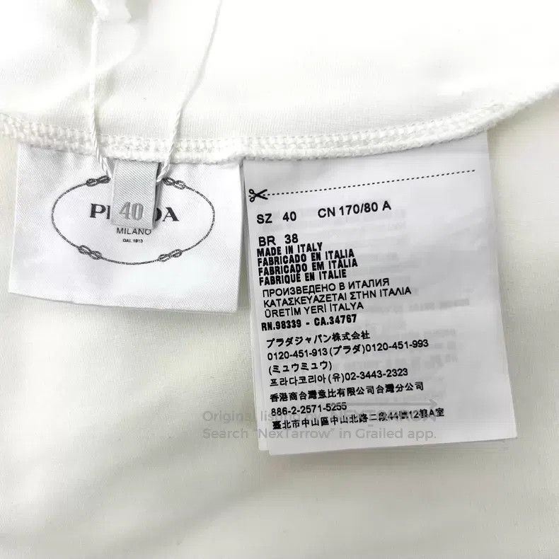 Prada Prada 23 white triangle semi-zipper design long-sleeved kn Size XS / US 0-2 / IT 36-38 - 7 Thumbnail