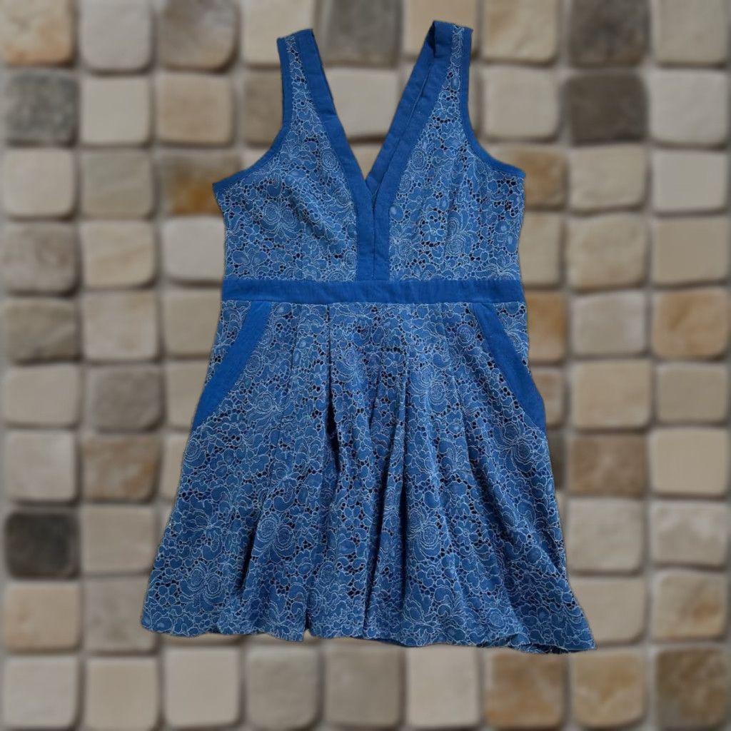 free people blue floral mini dress Free People Sweet Talker Blue Floral Ruched Mini Dress (Medium) – The  Thrifty Hippy main image 1