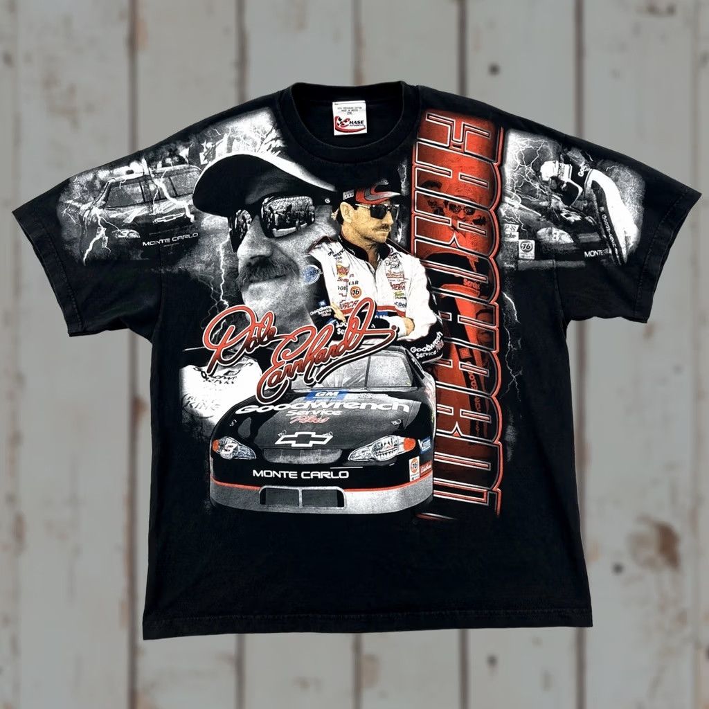 Chase Authentics VINTAGE Chase Authentics Mens XXL Black Shirt Dale Earnhardt 3 AOP Graphic Print Tee Size US XXL / EU 58 / 5 - 1 Thumbnail