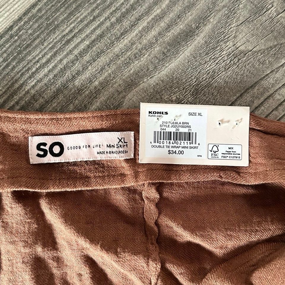Other SO brown mini skirt with tags Size 36" / US 14 / IT 50 - 3 Thumbnail