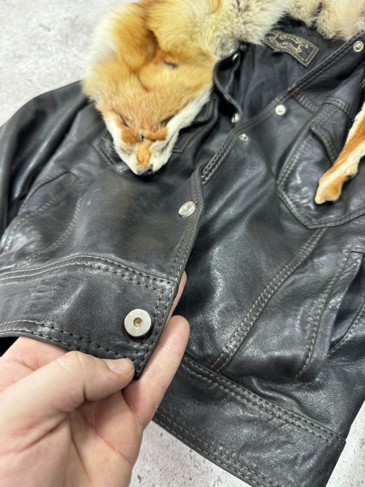 Japanese Brand Vintage 90s Real Fox Soft Leather Archive Jacket Size US M / EU 48-50 / 2 - 9 Thumbnail
