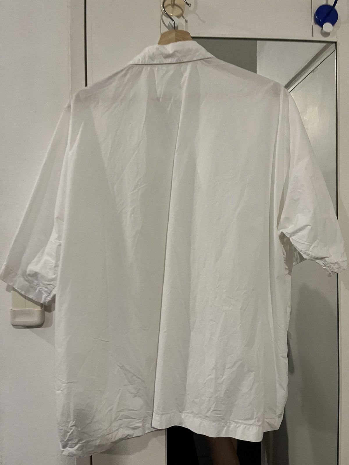 Studio Nicholson Studio Nicholson Boxy Short Sleeve Shirt Cotton Poplin White Size US L / EU 52-54 / 3 - 4 Thumbnail