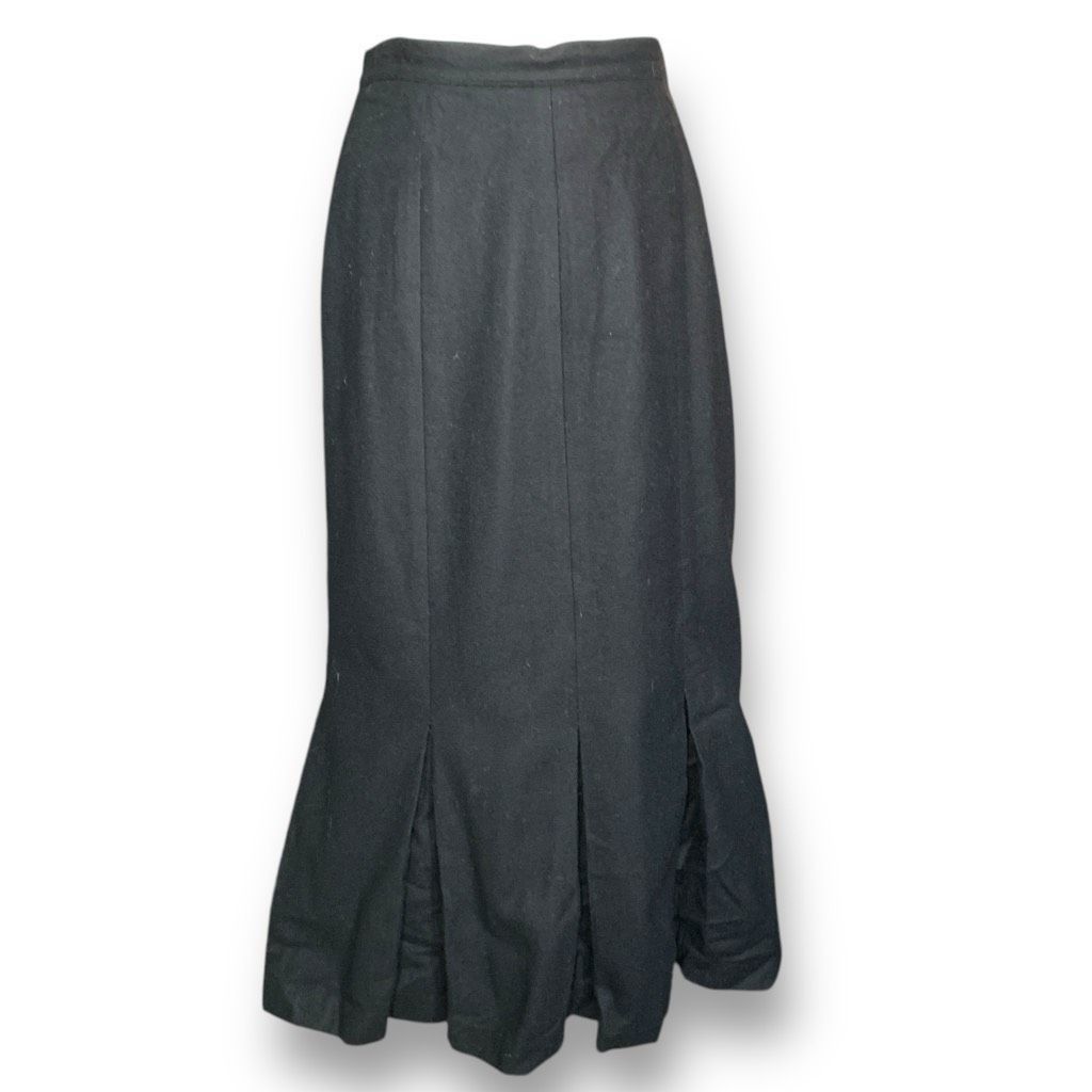 Vintage Vintage SK & Company Black High Waist Wool Blend Midi Skirt Size 34" / US 12 / IT 48 - 11 Thumbnail