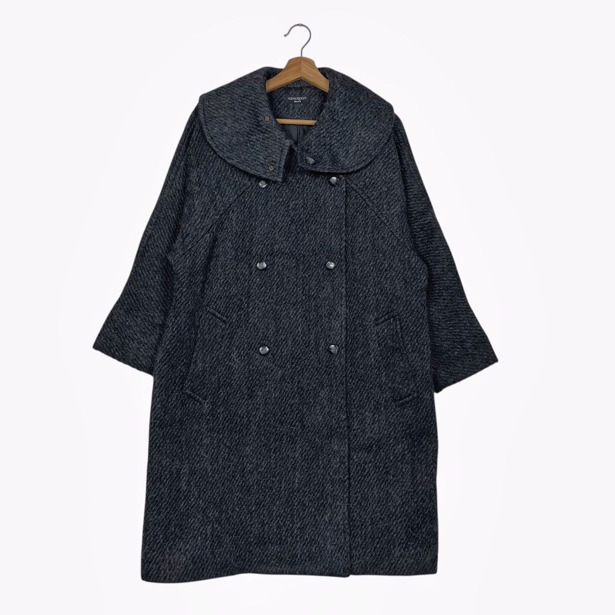 Japanese Brand Ramosport Double Breasted Wool Overcoat Size S / US 4 / IT 40 - 1 Thumbnail