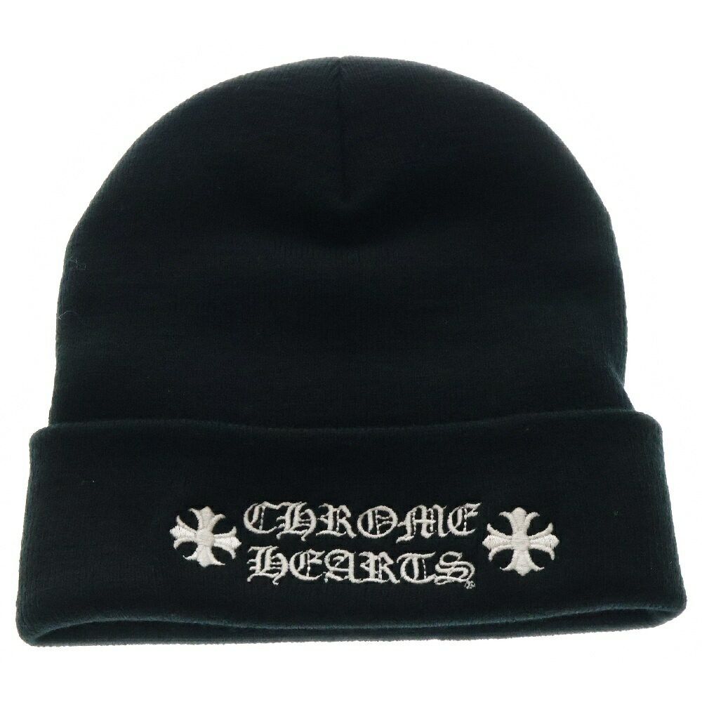 帽子 Chrome Hearts Wool Watch Cap CH Plus CHROME HEARTS WATCH CAP CH Plus Beanie Wool Knit Black Used