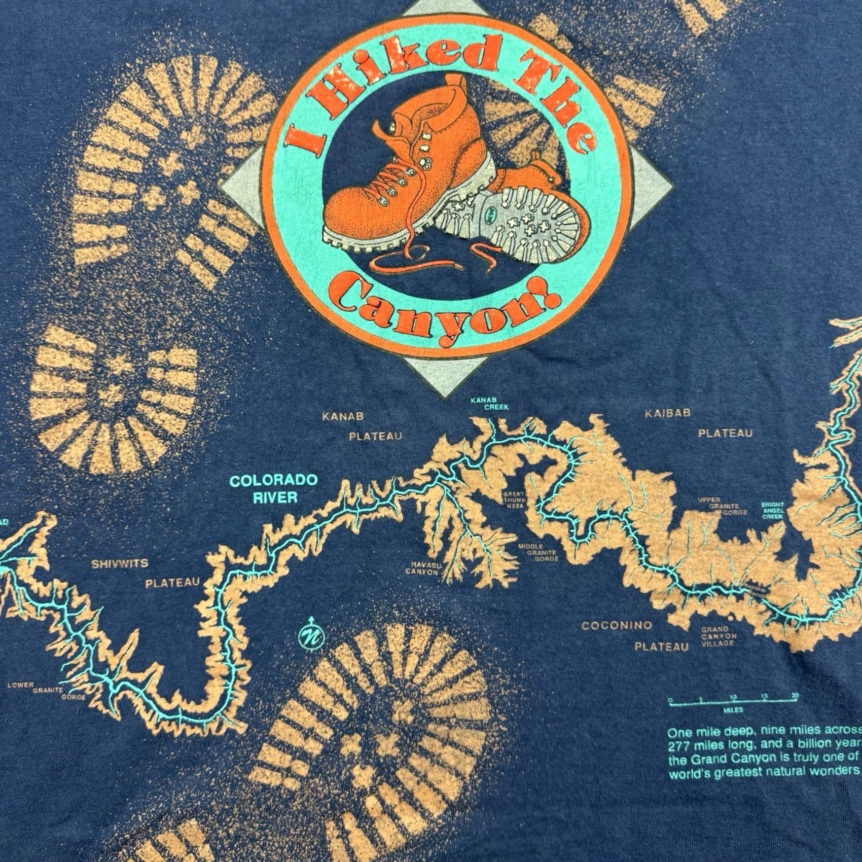 Vintage VINTAGE Grand Canyon T Shirt Adult Large I Hiked The Canyon AOP 90s Park Travels Shirt Mens Blue 90s Nature USA Oneita"} Size US L / EU 52-54 / 3 - 7 Thumbnail