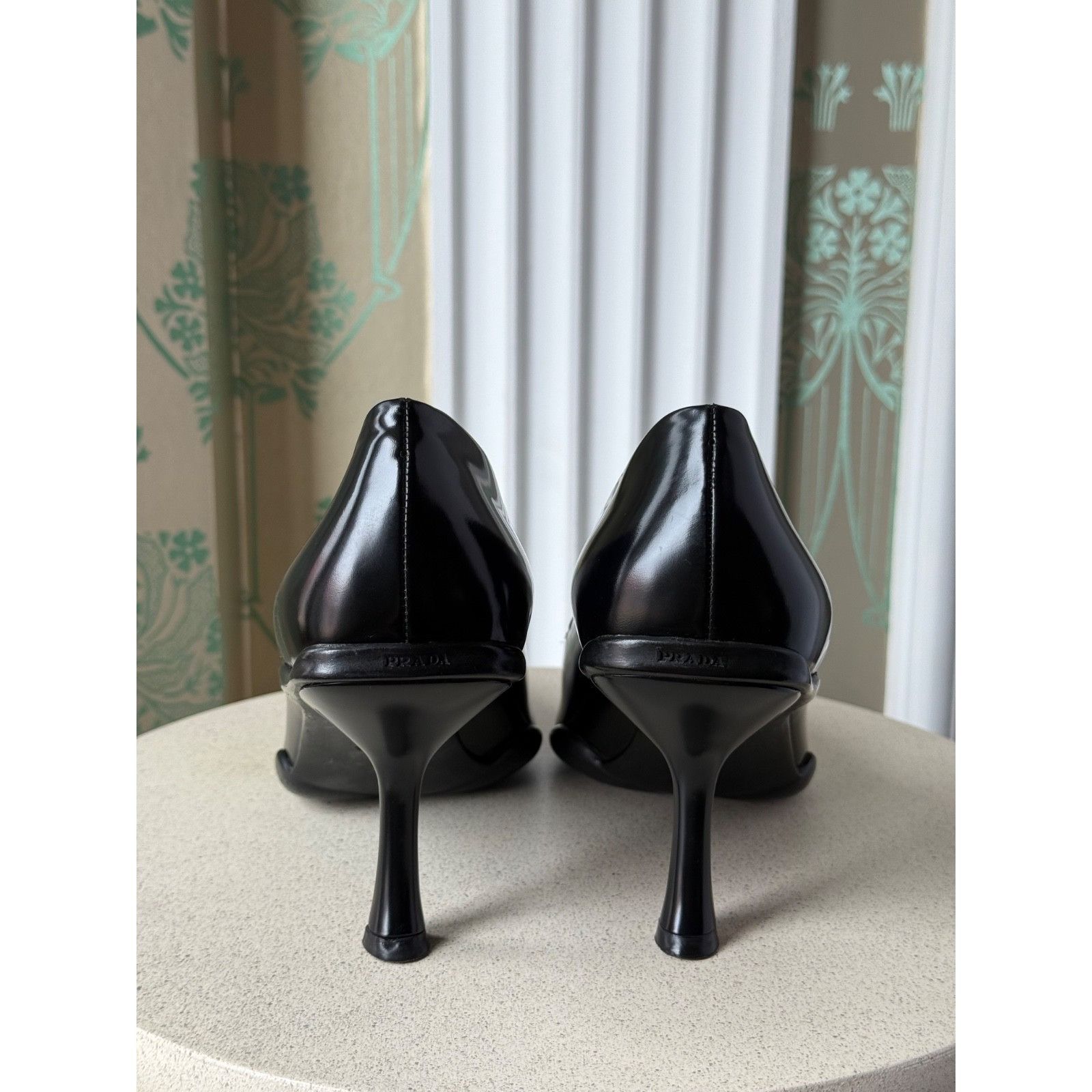 Prada 2000 Prada Black Square Toe Patent Leather Loafers Heels 41 Size US 10 / IT 40 - 12 Thumbnail