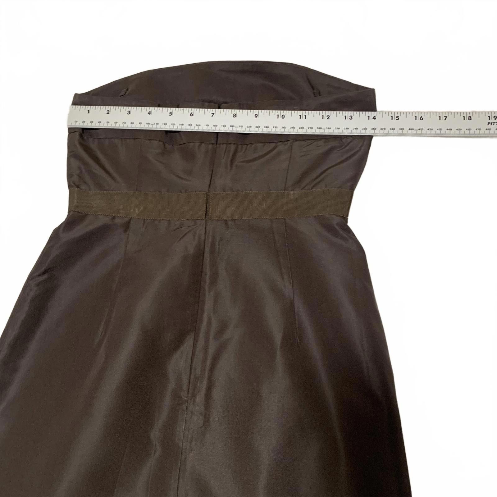 J.Crew J.Crew Strapless Silk Dress Size 0 Petite Brown 100% Silk Size XS / US 0-2 / IT 36-38 - 5 Thumbnail