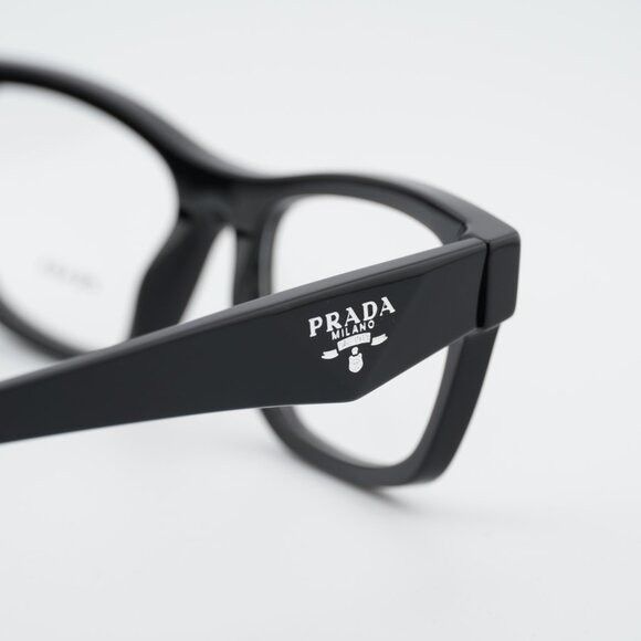 Prada Prada PRB01V 16K1O1 Eyeglasses Shiny Black 54mm Cat Eye Size ONE SIZE - 5 Thumbnail
