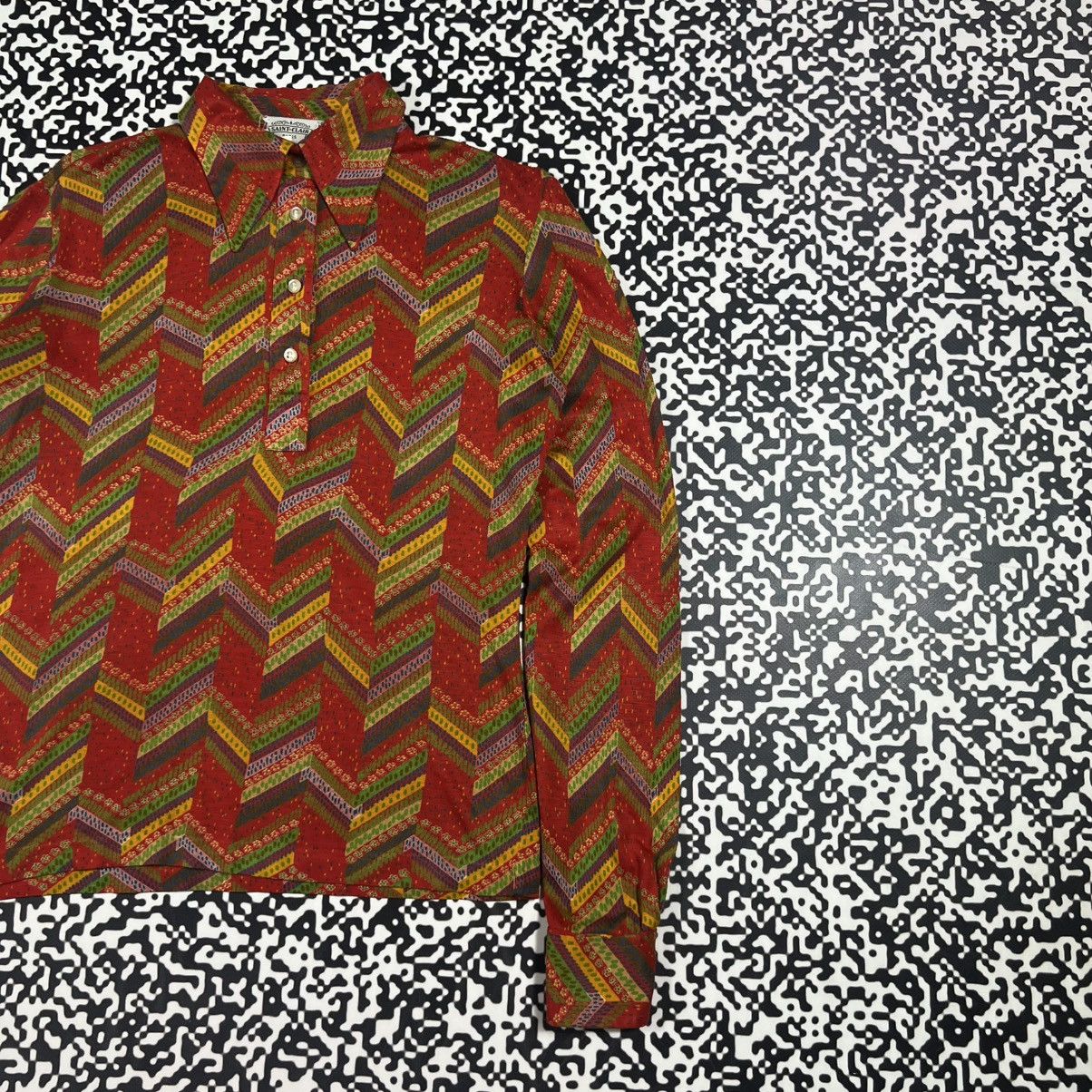 Vintage Vintage 90s Saint Clair Paris Retro Style Luxury Shirt Size M / US 6-8 / IT 42-44 - 6 Thumbnail