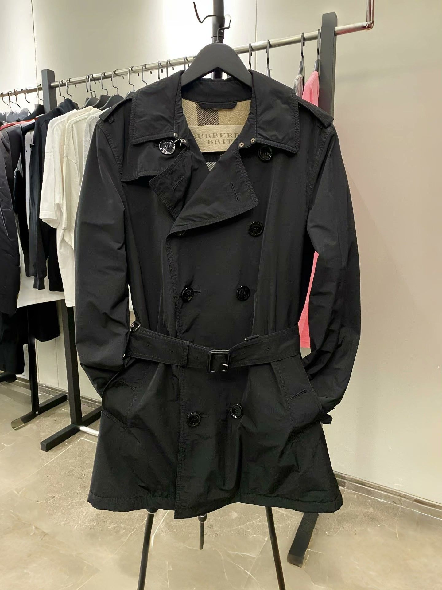 Burberry Burberry Nylon Black Coat S Women Size S / US 4 / IT 40 - 1 Thumbnail
