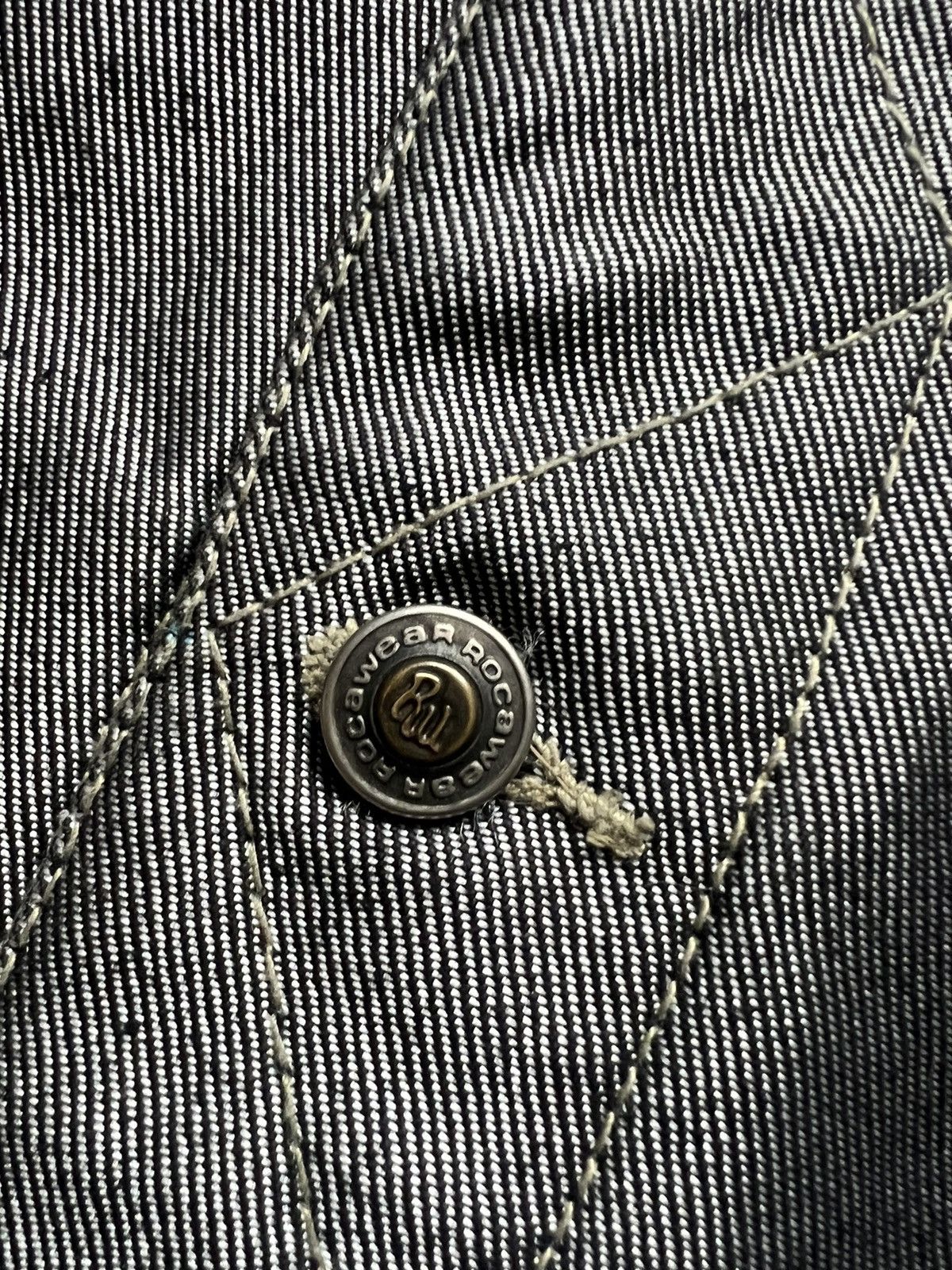 Rocawear × Vintage Vintage RocaWear Silver Denim Jacket Size US XL / EU 56 / 4 - 9 Thumbnail