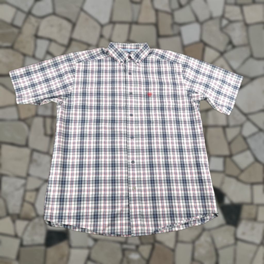 Ariat Ariat Shirt Mens Medium Gray Red Plaid Pro Series Button Up Western Rodeo Ranch Size US M / EU 48-50 / 2 - 1 Thumbnail