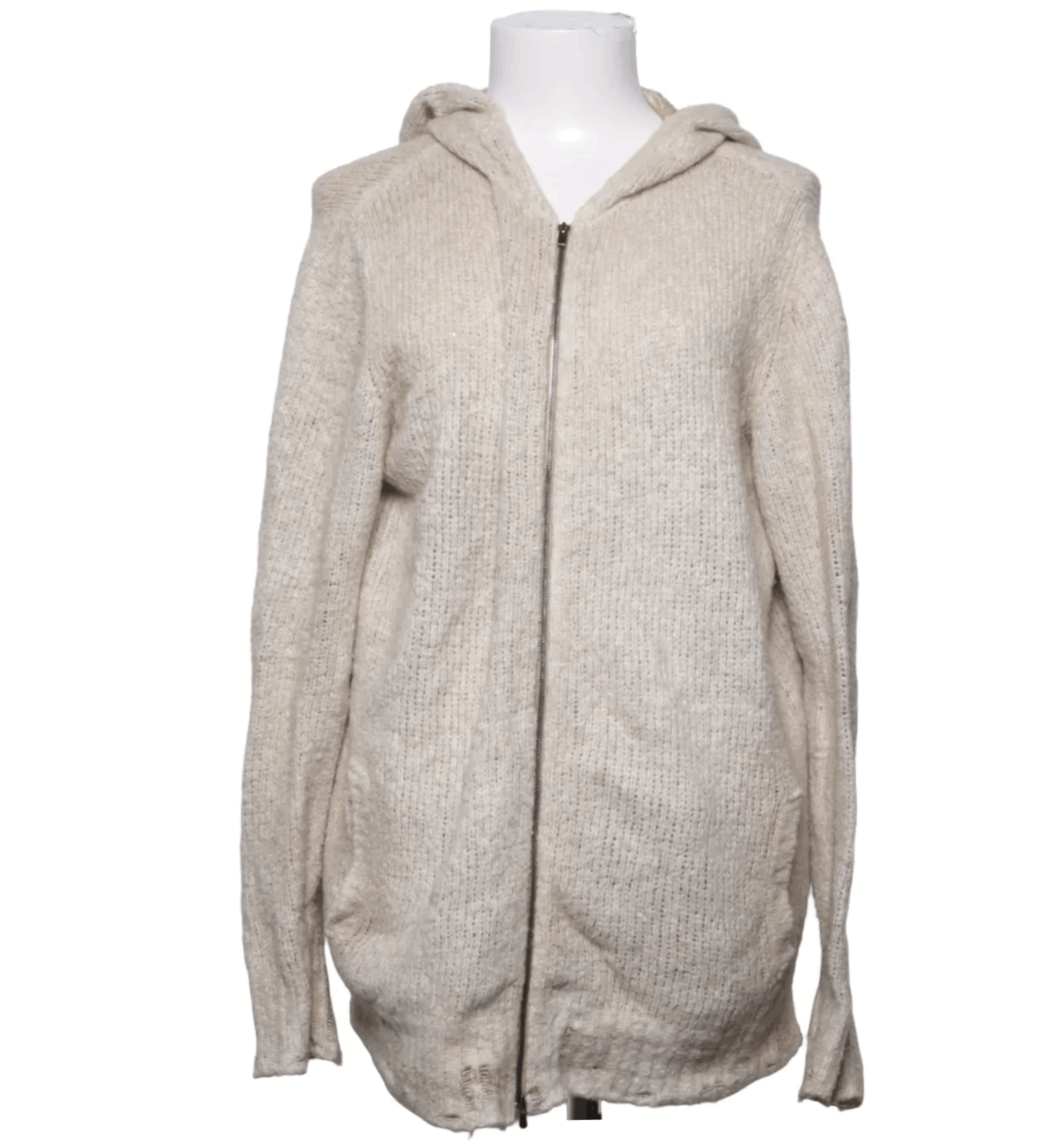 Avant Toi Long Knit Zip Hoodie Beige Size L, Avant Toi – Size US L / EU 52-54 / 3 - 1 Thumbnail