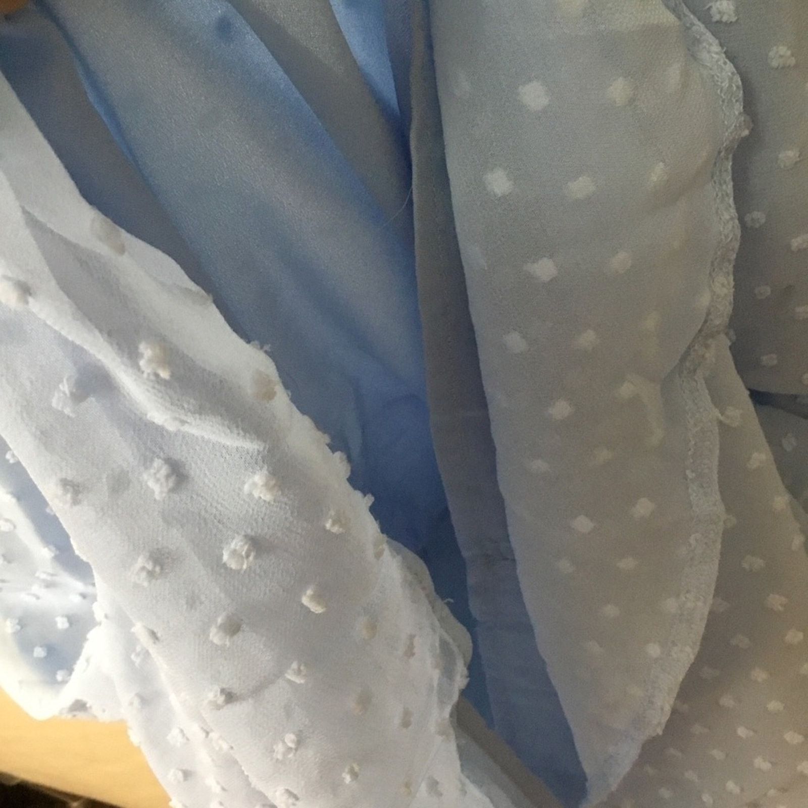 Other Lulus Sky Blue Polka Dots Midi Dress Size M / US 6-8 / IT 42-44 - 6 Thumbnail
