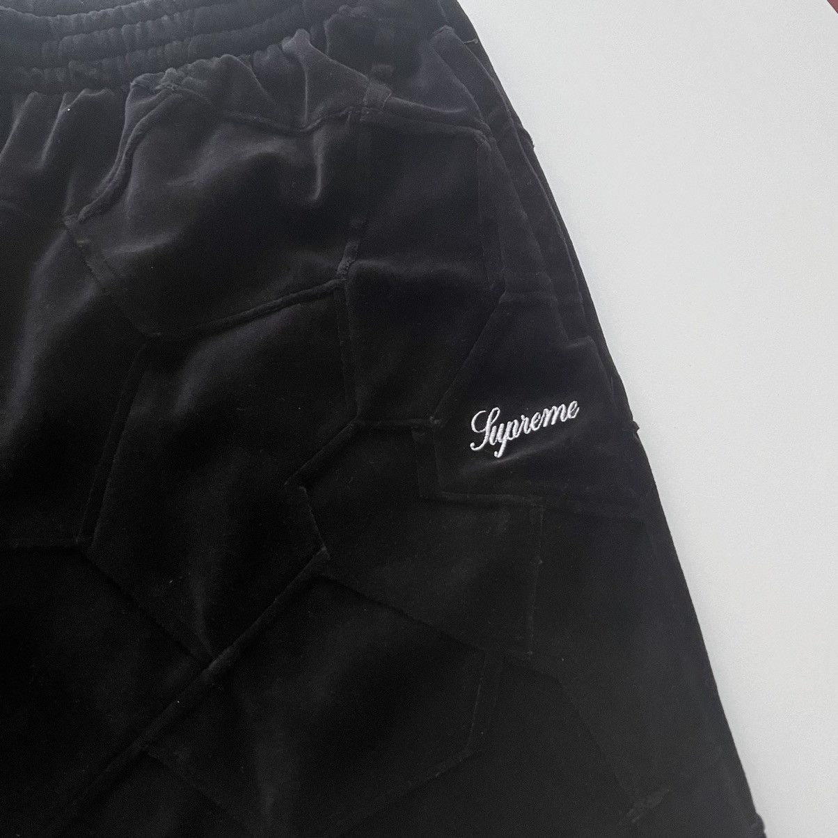 Supreme Supreme Patchwork Velour Short Black L Size US 34 / EU 50 - 3 Thumbnail