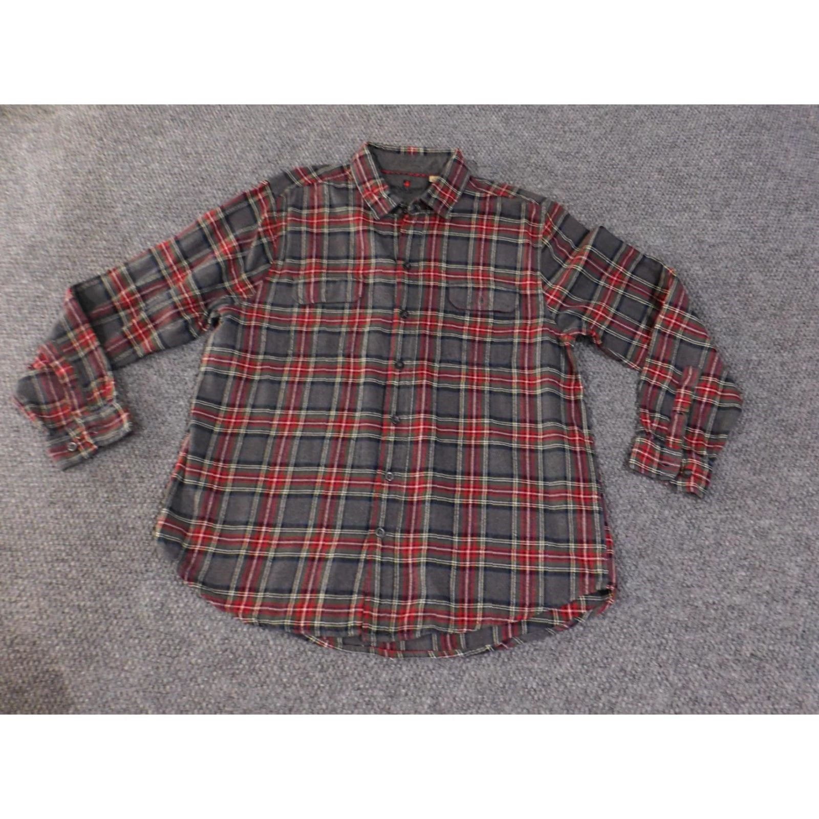 Vintage Woolrich Shirt Mens XL Gray Red Plaid Flannel Button-Up Long Sleeve Outdoors Size US XL / EU 56 / 4 - 2 Thumbnail