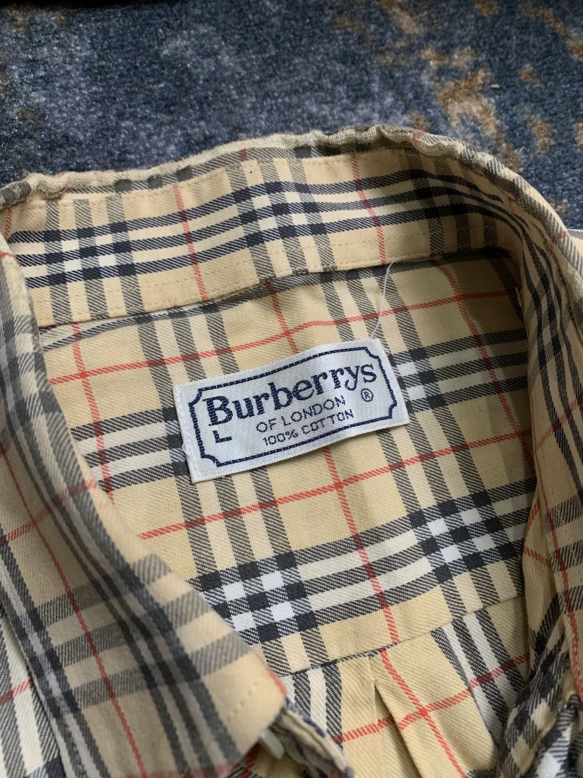 Burberry Vintage Burberrys Nova Check Short Sleeve Shirt Size US XL / EU 56 / 4 - 4 Thumbnail