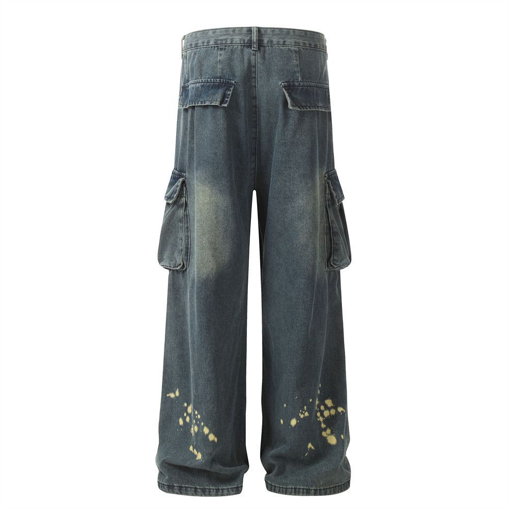 Japanese Brand Men's American street style multi-pocket cargo jeans Size US 32 / EU 48 - 2 Thumbnail