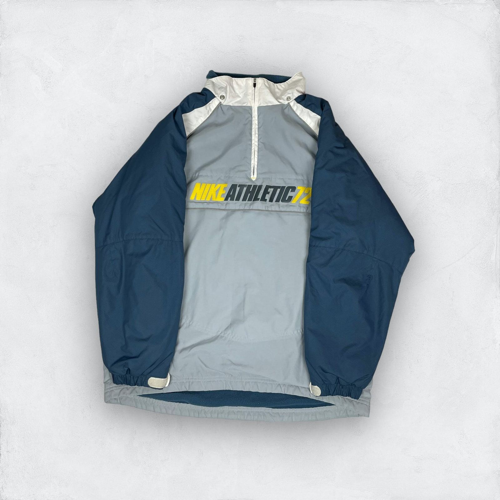 Nike × Vintage Nike Athletic 72 Men Gray 1/4 Zip Windbreaker Jacket Size US M / EU 48-50 / 2 - 1 Thumbnail
