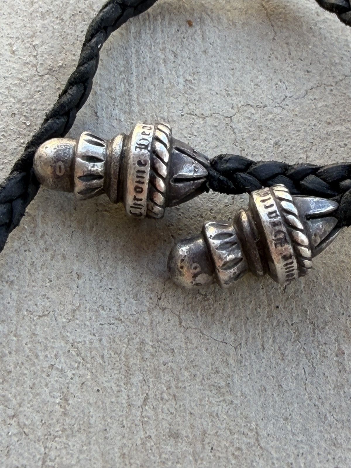 Chrome Hearts Chrome Hearts Large Cross Pendant w/ Braided Leather Chain Size ONE SIZE - 11 Thumbnail