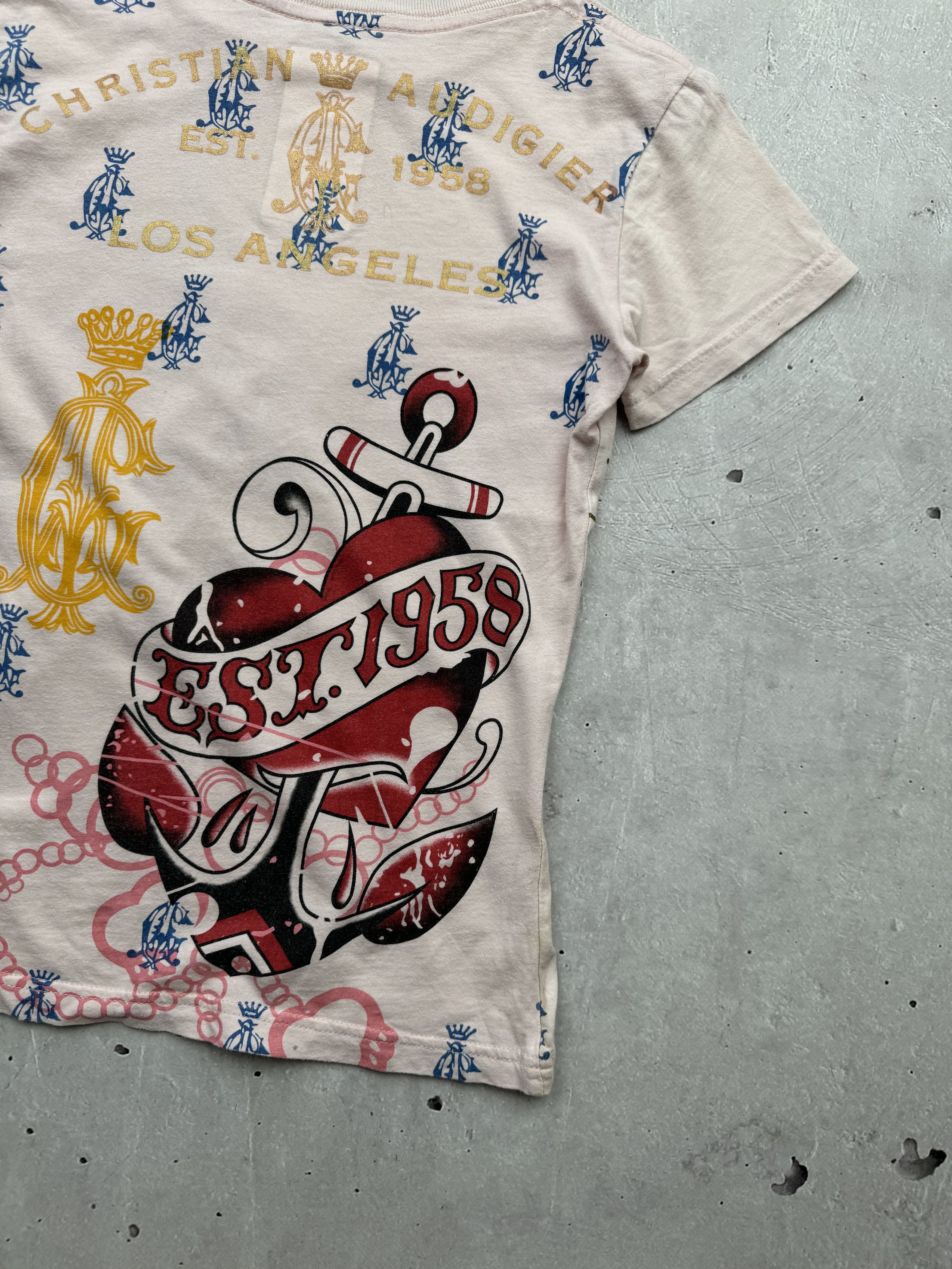 Christian Audigier × Ed Hardy × Vintage Christian Audigier Vintage Printed T-Shirt Size M / US 6-8 / IT 42-44 - 7 Thumbnail
