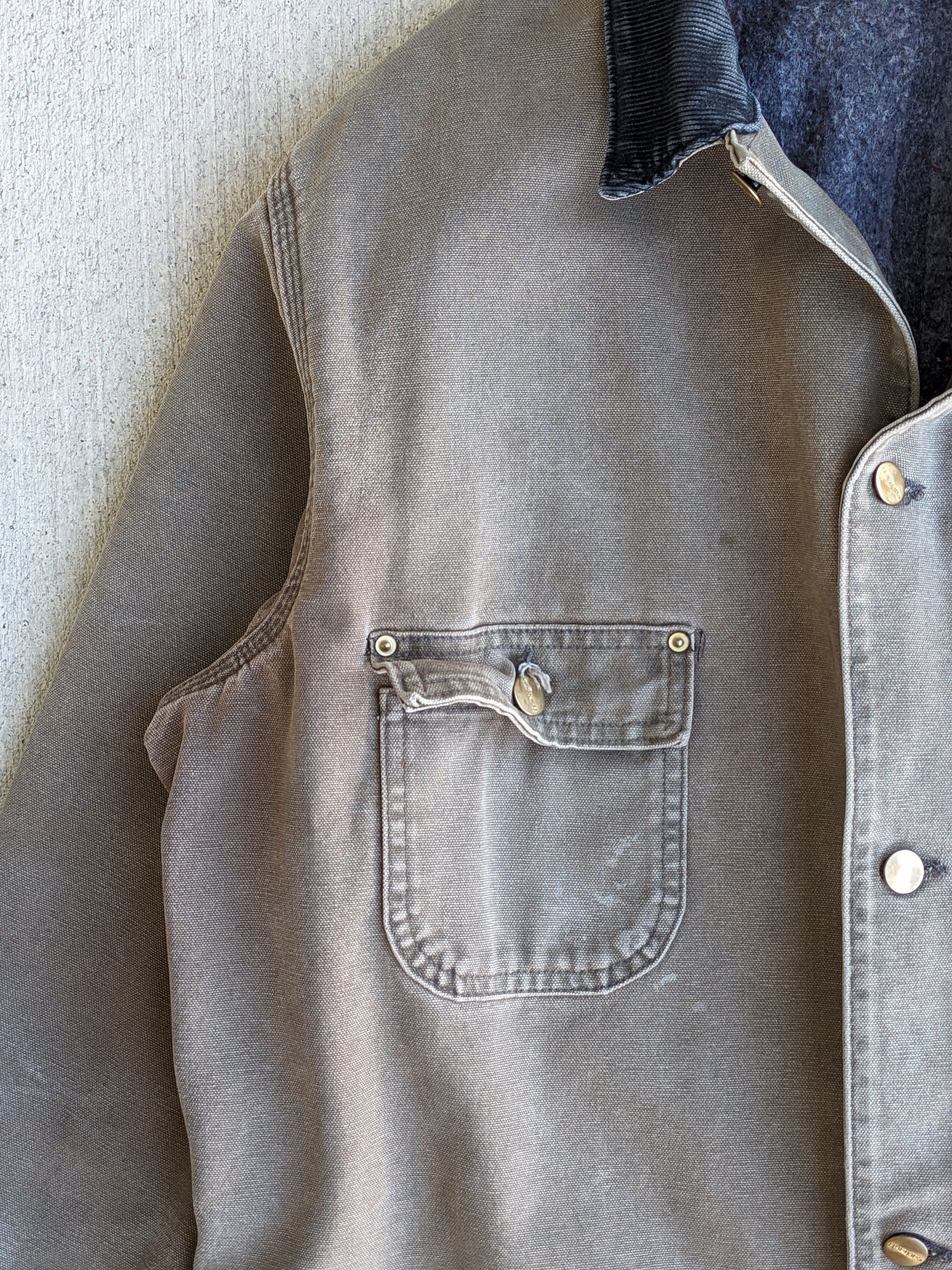 Carhartt × Vintage Vintage 90s Carhartt Chore Coat Tall Union Made in the USA Size US L / EU 52-54 / 3 - 2 Thumbnail