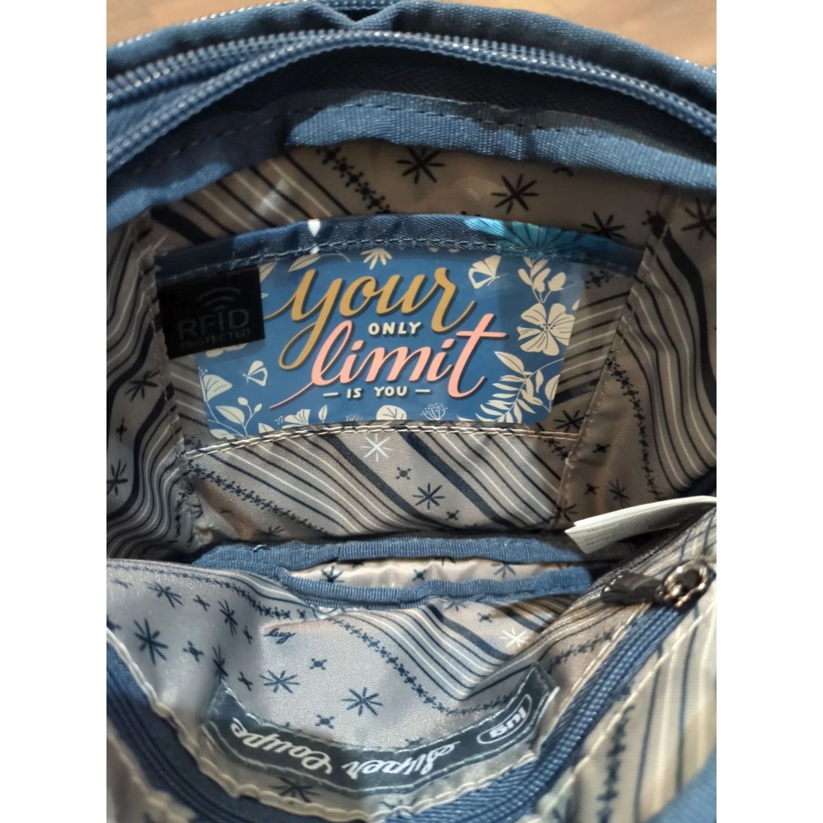Vintage Lug Crossbody Bag Convertible Belt Bag Small Blue Winter Snowflake Paws Pattern Size ONE SIZE - 5 Thumbnail