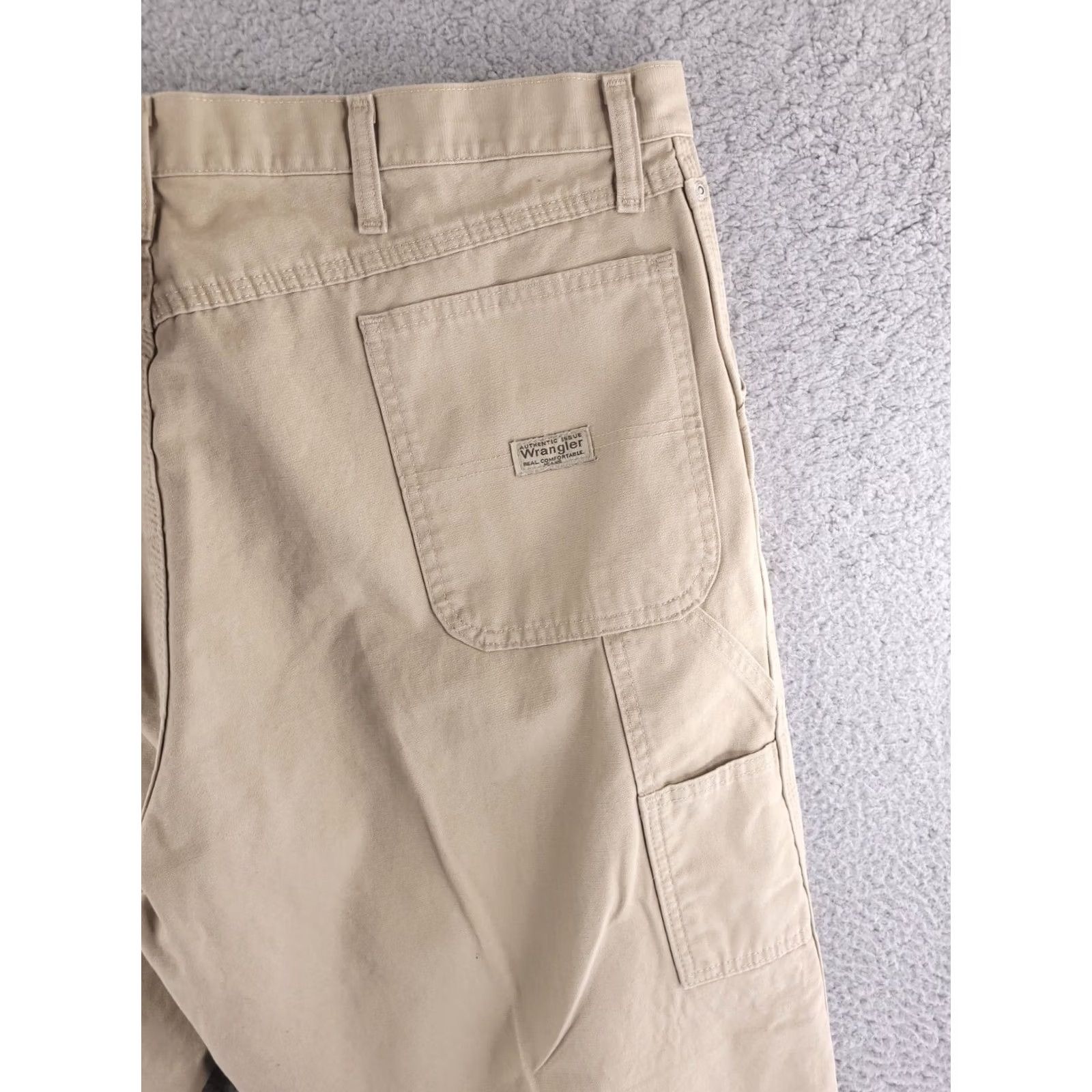 Wrangler Wrangler Pants Mens 42x31 Canvas Cargo Cotton Work Beige Brown Tan Canvas Cargo Wrangler Pants Mens 42x31 Beige Size US 42 / EU 58 - 4 Thumbnail