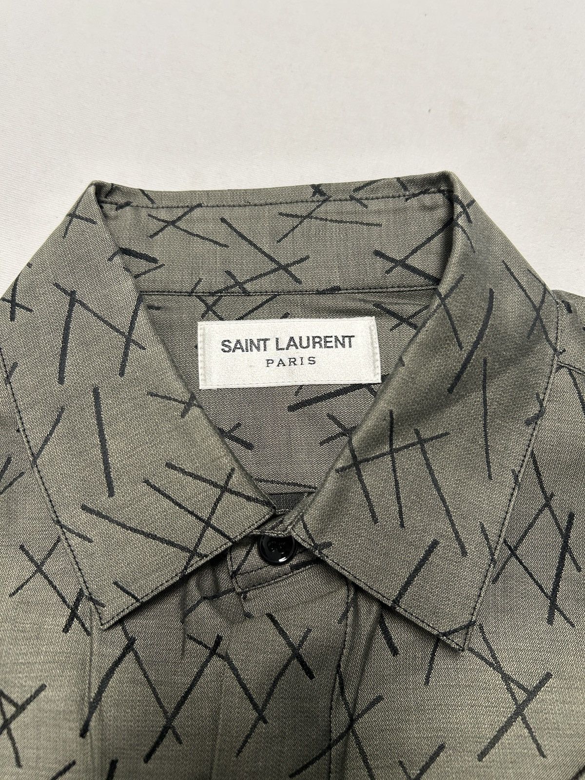 Saint Laurent Paris FW2019 Sample Cross Jacquard Shirt Size US M / EU 48-50 / 2 - 4 Thumbnail