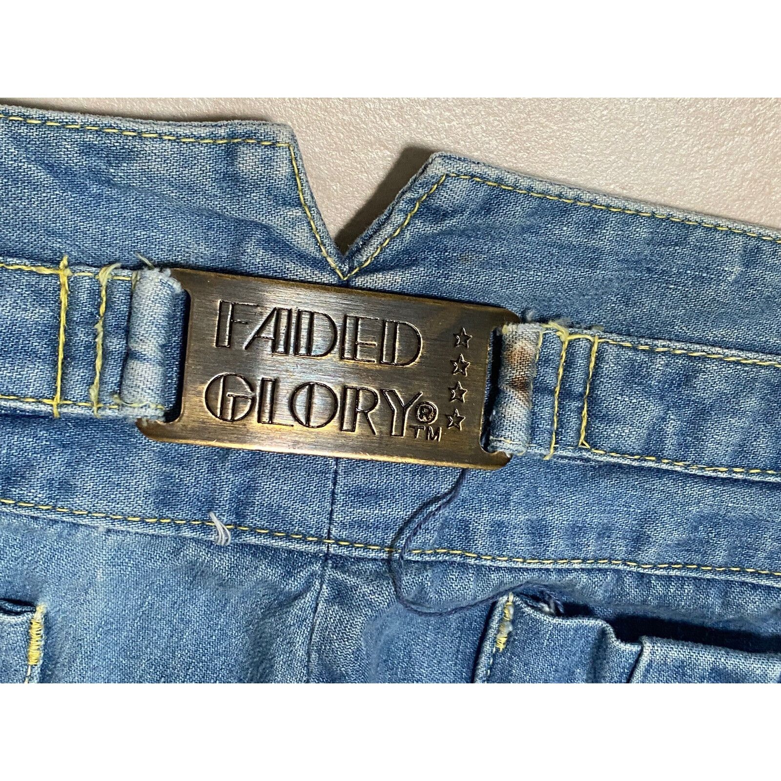 Faded Glory VTG 70s Faded Glory Appendagez Denim Jeans Bell Bottoms Size 29" - 10 Thumbnail