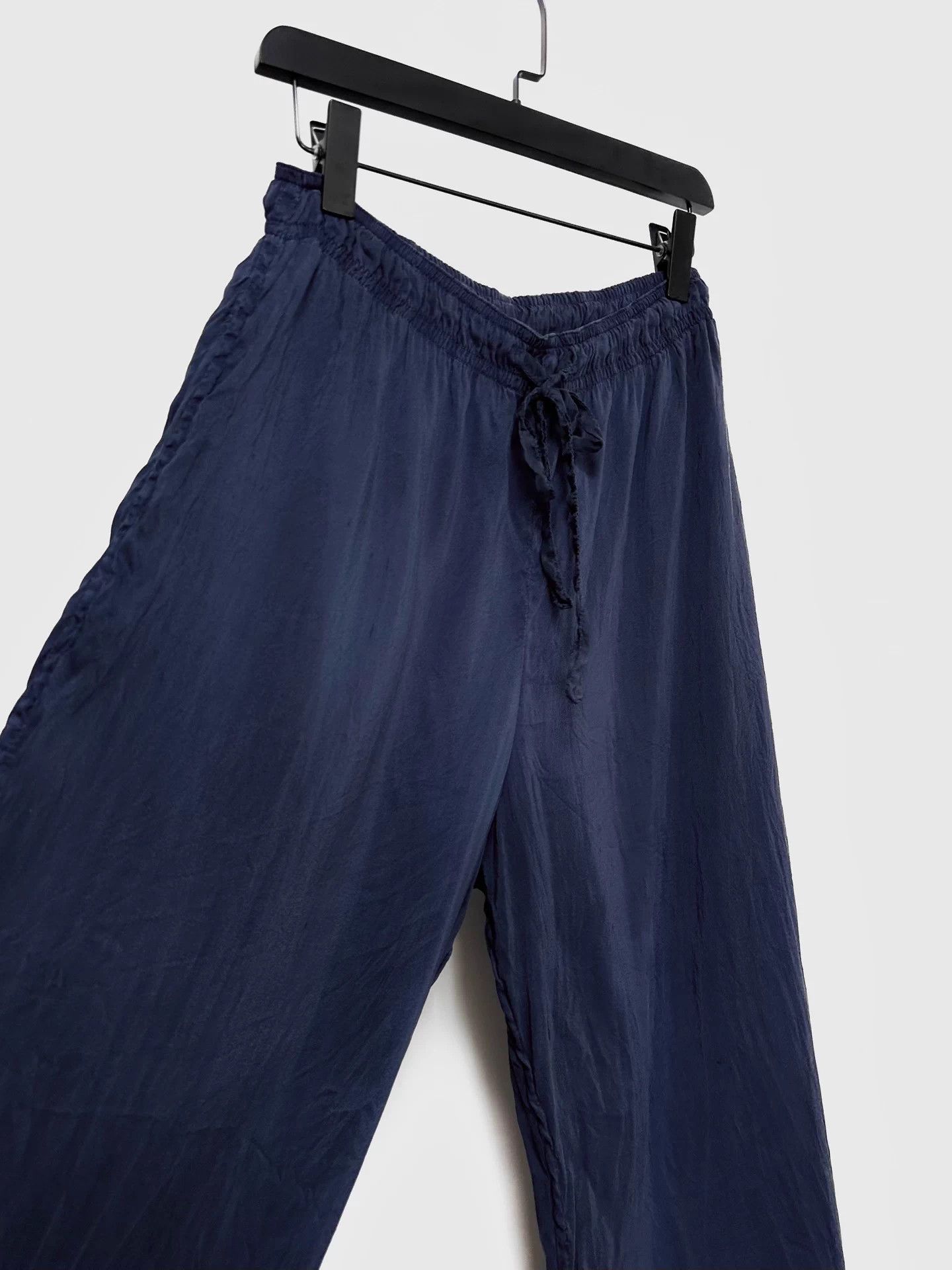 Casey Vidalenc ChezVidalenc handmade plant dyed cobalt drawstring silk Size US 34 / EU 50 - 4 Thumbnail