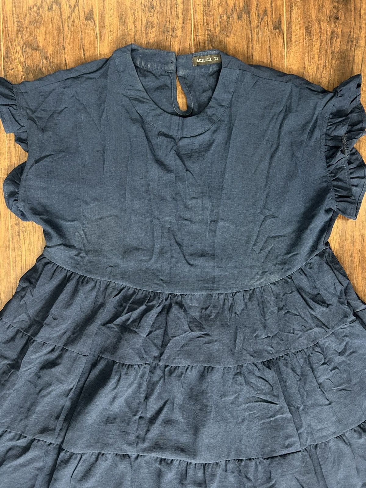 Other Midnight Blue Tiered Mini Dress Size L / US 10 / IT 46 - 2 Thumbnail