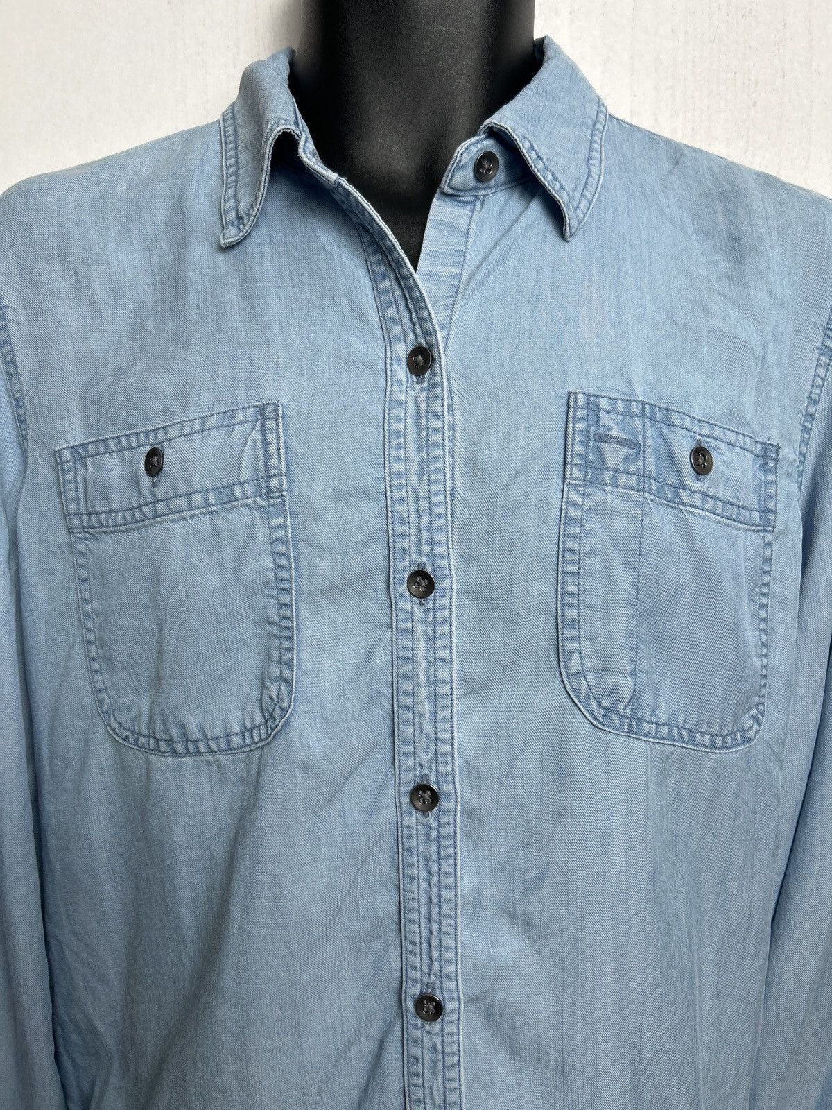 Chaps Chaps Denim Shirt Women’s Petite XL Blue Long Sleeve Button Size XL / US 12-14 / IT 48-50 - 2 Thumbnail