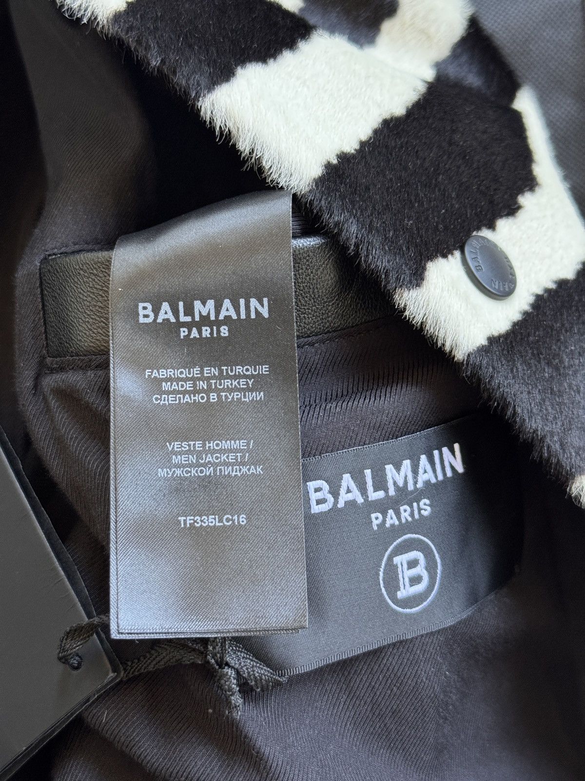 Balmain Lambskin and calf hair Zebra Print Bomber Size US M / EU 48-50 / 2 - 11 Thumbnail